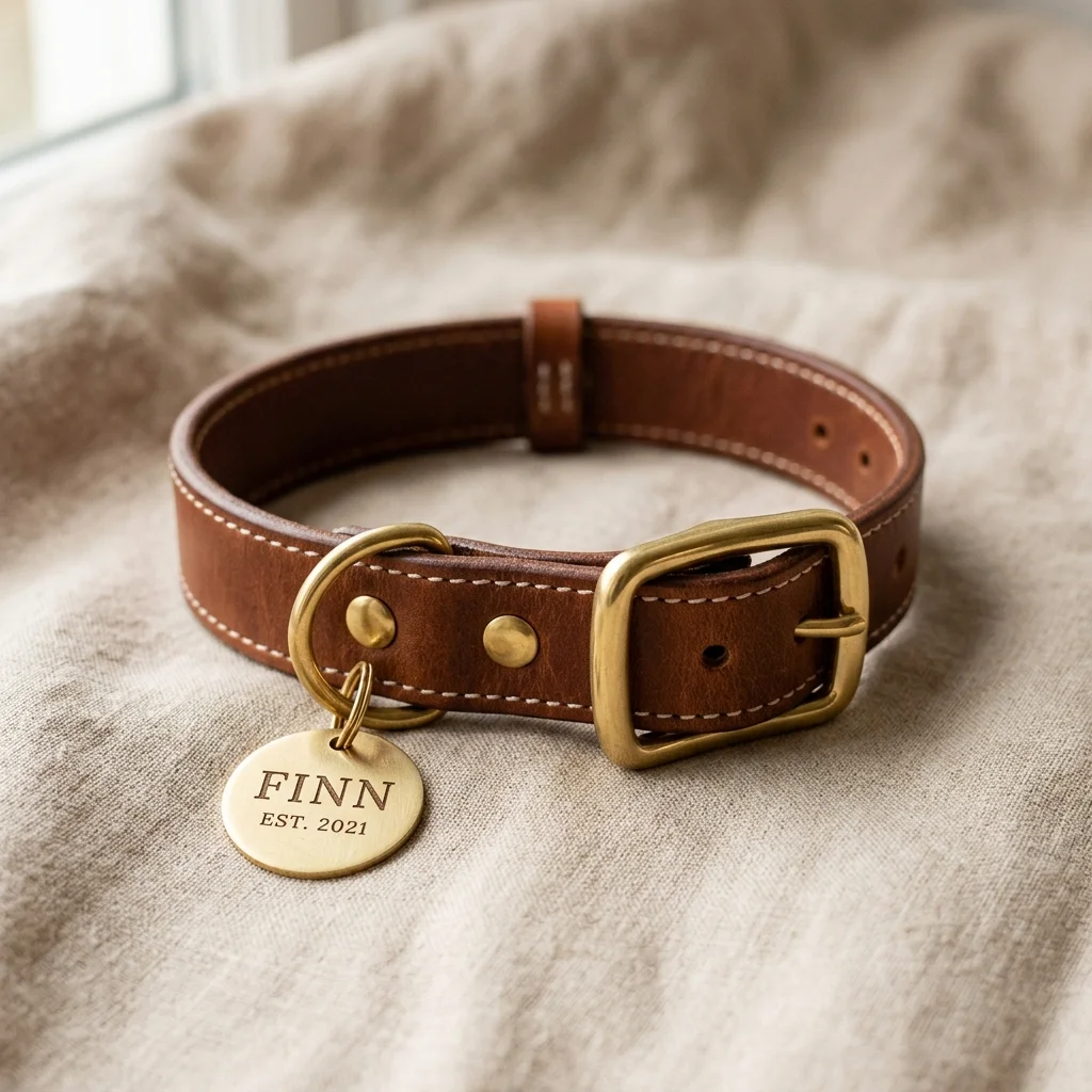 Lux Leather Dog Collar